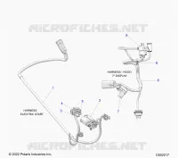 ELETTRICO, WIRE HARNESS, HOOD, ELECTRIC START