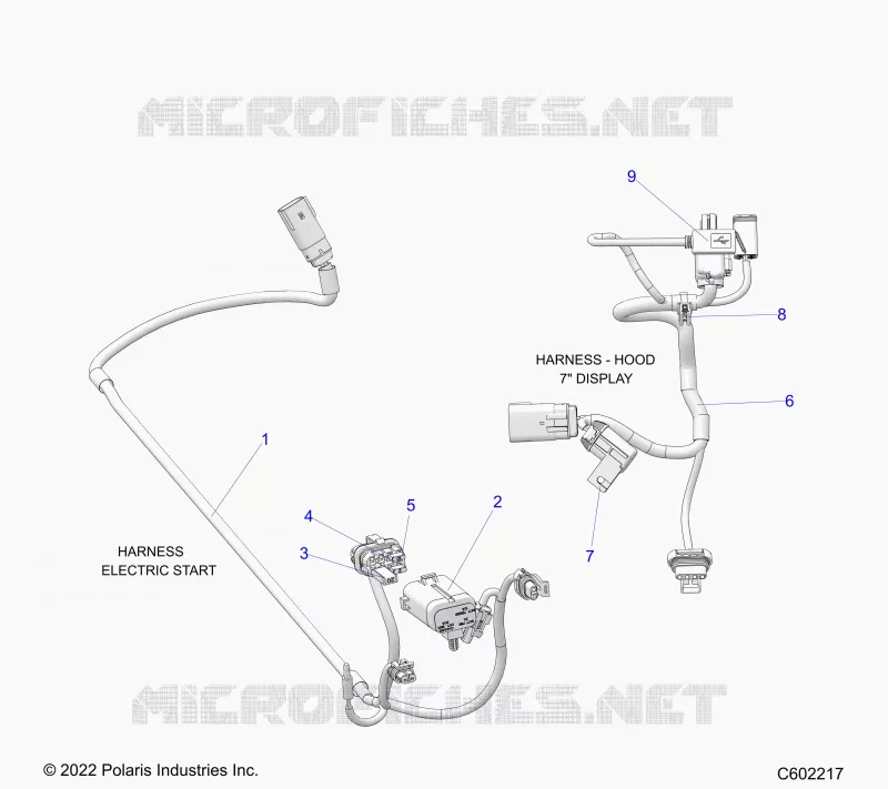 ELETTRICO, WIRE HARNESS, HOOD, ELECTRIC START