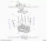 ENGINE, TESTA CILINDRO AND VALVES