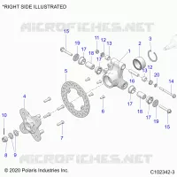 SOSPENSIONE POSTERIORE HUB, CARRIER AND BRAKE DISC