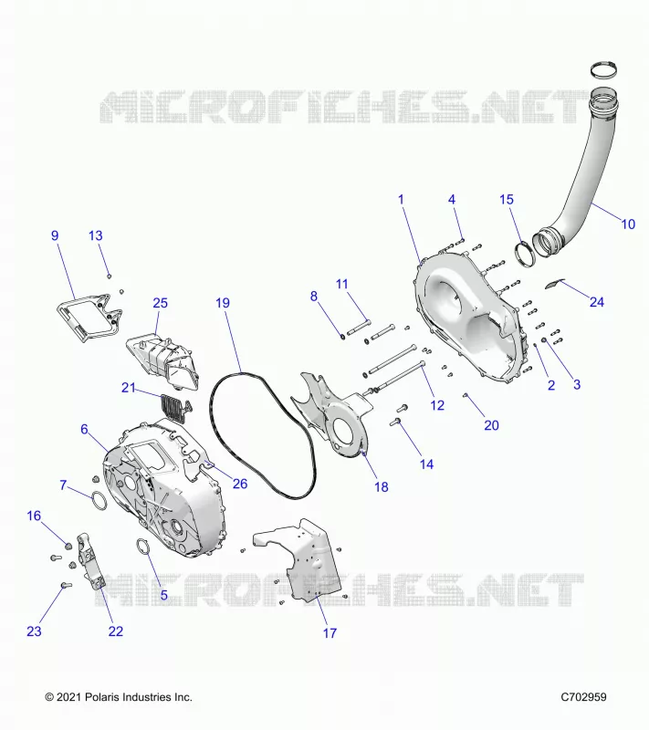 TRASMISSIONE, CLUTCH COVER AND DUCTING