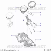 ENGINE, ALBERO MOTORE AND PISTON