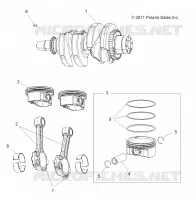ENGINE, ALBERO MOTORE AND PISTON