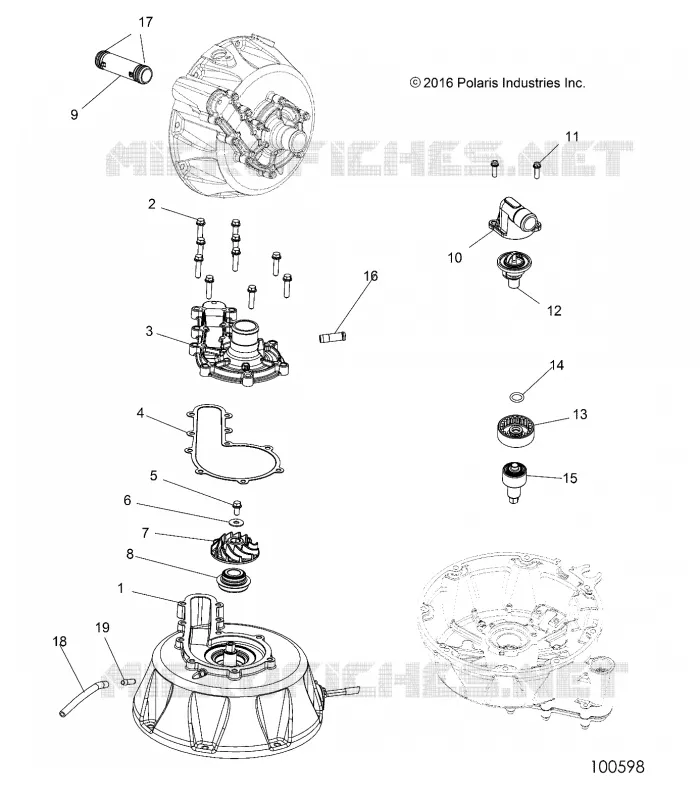 ENGINE, COOLING SYSTEM AND POMPA DELL'ACQUA