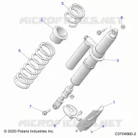 SUSPENSION, REAR SHOCK MONTAGGIO, DELUXE