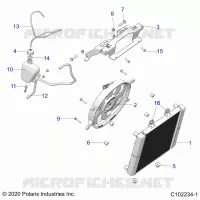 ENGINE, SISTEMA DI RAFFREDDAMENTO, RADIATOR, FAN &amp; OVERFLOW BOTTLE