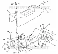 SEDILE   SERBATOIO DI GAS 600 XCR 0975677, 600 XCR SE H975677 and EUROPEAN 600 XCR (4937963796A006)