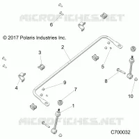 SOSPENSIONI ANTERIORI STABILIZER BAR- R20RRW99A9/AA/AF/AP/AX (C700032)