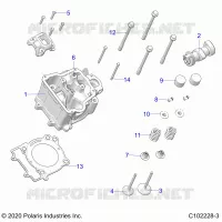 ENGINE, TESTA CILINDRO, CAM AND VALVES