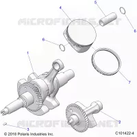 ENGINE, ALBERO MOTORE, PISTON AND BALANCE SHAFT