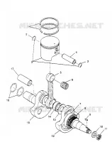 ALBERO MOTORE AND PISTONEE  2X4 300 W957530 (4930053005C008)