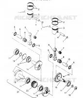 PISTONEEE   ALBERO MOTORE 500 CARB 0952764 (4929192919C008)