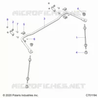 SUSPENSION, REAR BARRA DI STABILIZZAZIONE