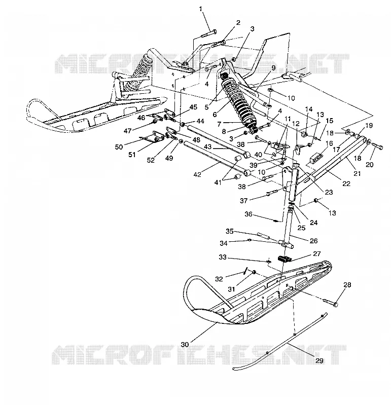SOSPENSIONI ANTERIORI and SCIARE 500 EFI/0930674 and  500 EFI SKS/0930574 (4922962296011A)