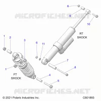 SUSPENSION, SHOCK MONTAGGIO, REAR SUSP.