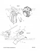MOTORE, AIR INLET AND OUTLET DUCTS