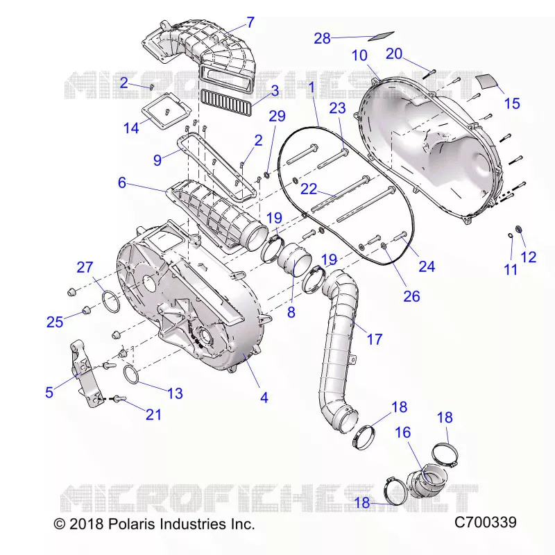 TRASMISSIONE, CLUTCH COVER AND DUCTING