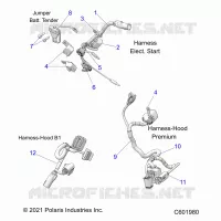 ELETTRICO, WIRE HARNESS, HOOD, ELEC. START