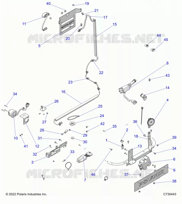 ELETTRICO, WIRE HARNESS COMPONANTS, AND LICENSE PLATES 