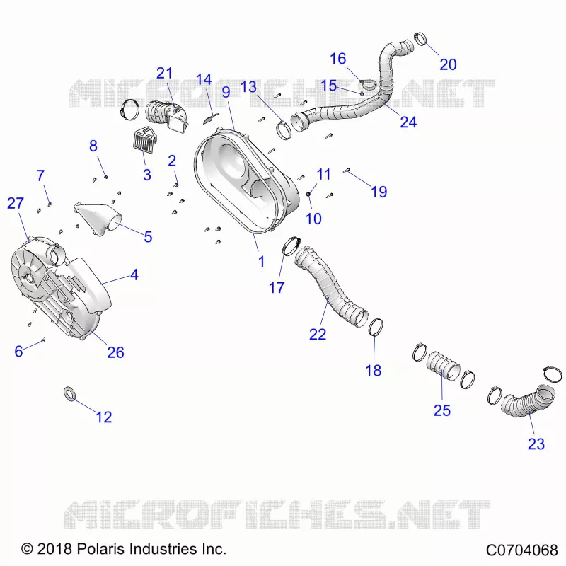 TRASMISSIONE, CLUTCH COVER AND DUCTING