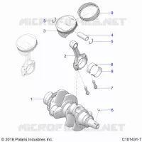 ENGINE, ALBERO MOTORE AND PISTON