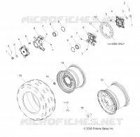 RUOTA POSTERIORE and FRENO DISK/HUBS/BEARING CARRIERS