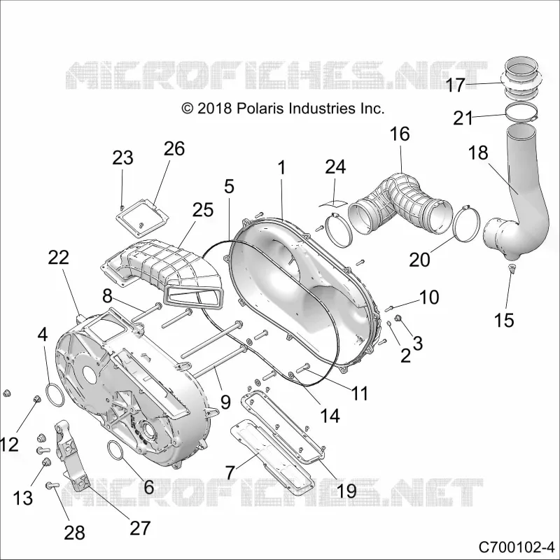 TRASMISSIONE, CLUTCH COVER AND DUCTING