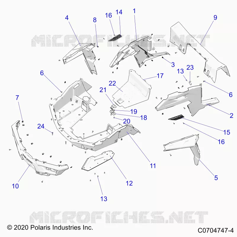 CARROZZERIA POSTERIORE RACK AND FENDERS