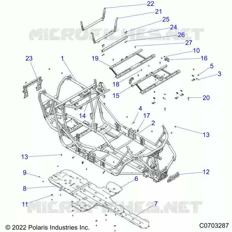 CHASSIS, MAIN FRAME AND SCIARED PLATES -Z22N4E99NK (C0703287)