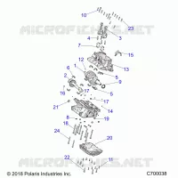 ENGINE, CRANKCASE AND ALBERO MOTORE