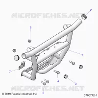 CHASSIS, FRONT PARAURTI 