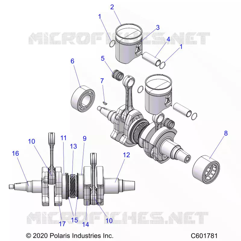 ENGINE, PISTON AND ALBERO MOTORE