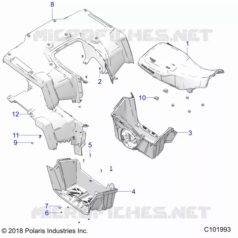 POSTERIORE CAB, SEAT AND FOOTWELLS