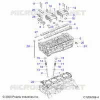ENGINE, HEAD ASM AND VALVOLE