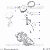 ENGINE, ALBERO MOTORE AND PISTON