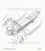 CHASSIS, PROTEZIONE FRIZIONE, FOOTRESTS, AND RUNNING BOARDS