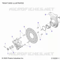 SOSPENSIONI ANTERIORI HUB, CARRIER, AND BRAKE DISC