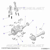 ENGINE, ALBERO MOTORE AND BEARINGS