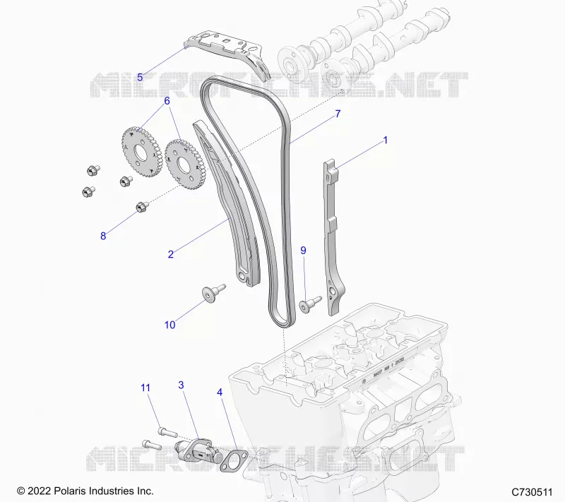 CAM CATENA AND TENSIONER