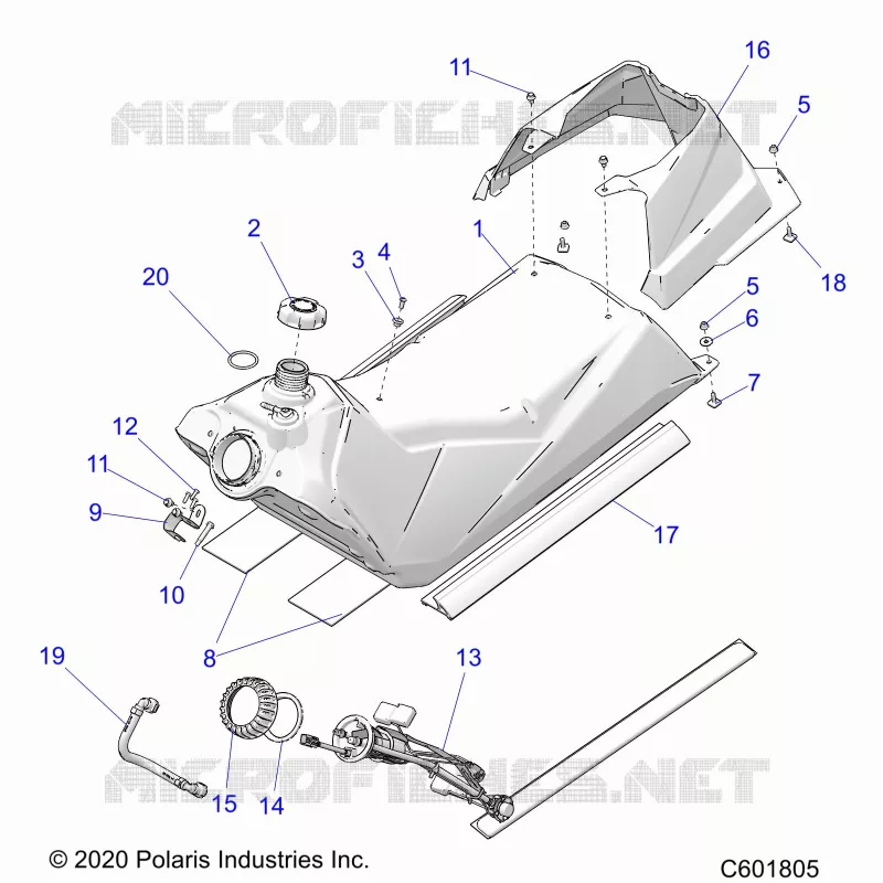 SISTEMA DI ALIMENTAZIONE CARBURANTE, FUEL TANK ASM.