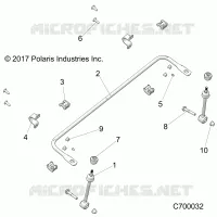 SUSPENSION, FRONT BARRA DI STABILIZZAZIONE