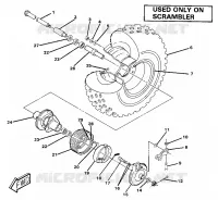 RUOTA ANTERIORE AND BRAKE ASSEMBLY. (4910981098030A)