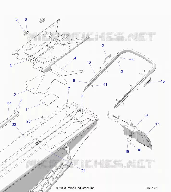 PARAURTI, REAR, CLOSEOFF, TUNNEL COVER