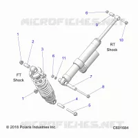 SUSPENSION, SHOCK MONTAGGIO, REAR SUSP.
