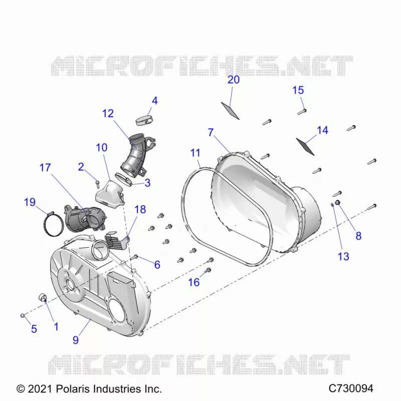TRASMISSIONE, CLUTCH COVER AND DUCTING