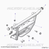 CHASSIS, FRONT PARAURTI 