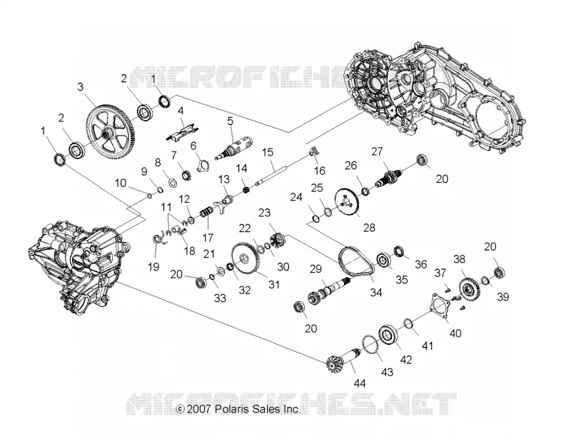 TRASMISSIONE, PRINCIPALE SCATOLA INGRANAGGI INTERNALS