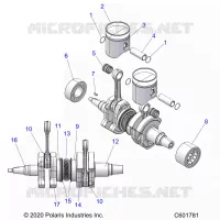 ENGINE, PISTON AND ALBERO MOTORE