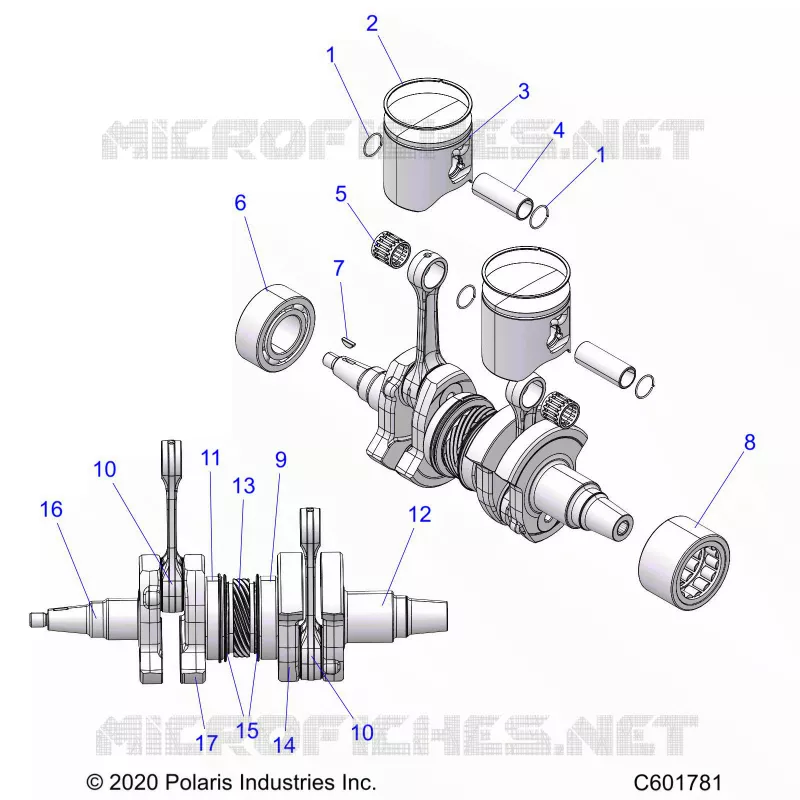 ENGINE, PISTON AND ALBERO MOTORE