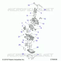 ENGINE, CRANKCASE AND ALBERO MOTORE